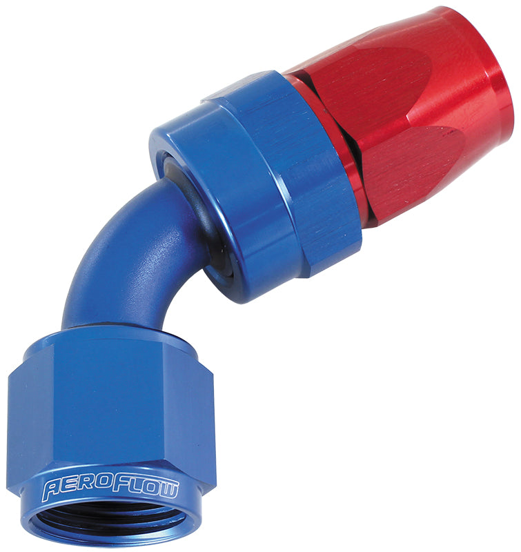 ALLOY 60 DEG HOSE END -3AN    BLUE SWIVEL NUT SUIT TEFLON Default Title