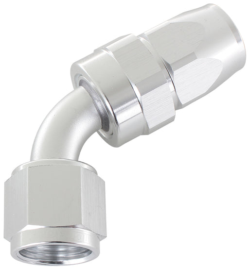 ALLOY 60 DEG HOSE END -6AN    SILVER SWIVEL NUT SUIT TEFLON
