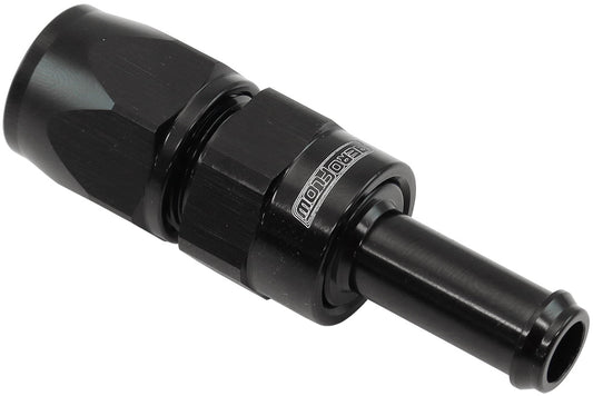 STRAIGHT -6AN HOSE END TO 3/8"BARB TEFLON 200 SERIES BLACK