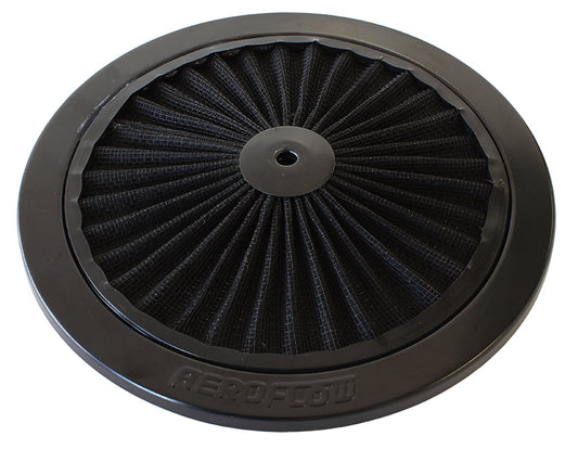 9" BLACK FULL FLOW TOP PLATE  BLACK COTTON HI FLOW & FILTRAT Default Title