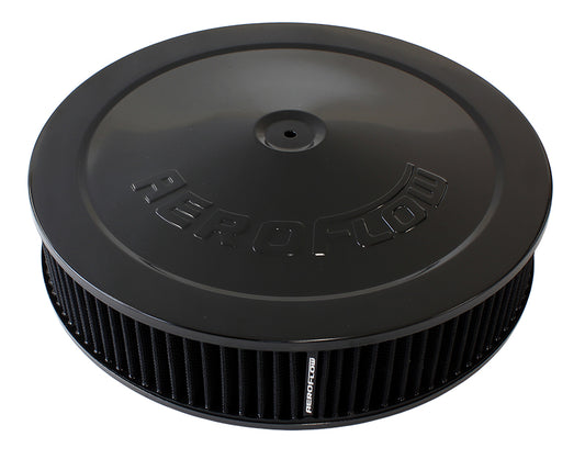 14" X 3"  AIR CLEANER  ASSY   5-1/8" DROPBASE BLACK, COTTON Default Title