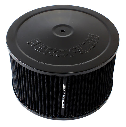 9" X 5"  AIR CLEANER  ASSEMBLY7-5/16" FLAT BASE BLACK COTTON Default Title