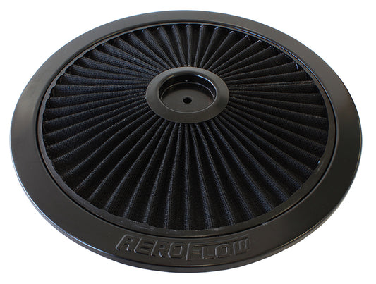 14" BLACK FULL FLOW TOP PLATE BLACK COTTON HI FLOW & FILTRAT Default Title