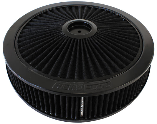 14" X 4" FULL FLOW  ASSEMBLY  7-5/16" FLAT BASE , BLACK, Default Title