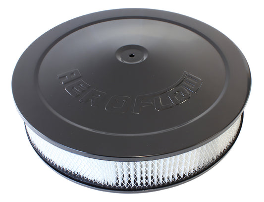 14" X 3"  AIR CLEANER  ASSY   5-1/8" DROPBASE BLACK, PAPER Default Title