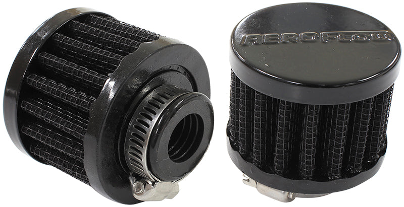 5/8" UNIV CLAMP ON FILTER     2" O.D,1-1/2" H,BLACK TOP