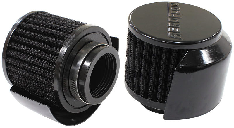 1-1/2" BREATHER FILTER WITH   SHIELD 3"O.D,2-1/2"H BLACK TOP