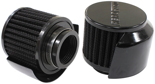 1-1/2" BREATHER FILTER WITH   SHIELD 3"O.D,2-1/2"H BLACK TOP