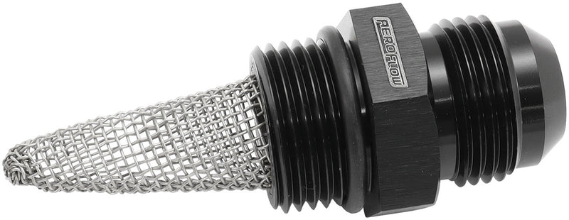 OIL SYSTEM FILTER SCREEN -12ANTO -12 ORB FITTING DRY SUMP   BLACK Aeroflow - AF 237-12-12