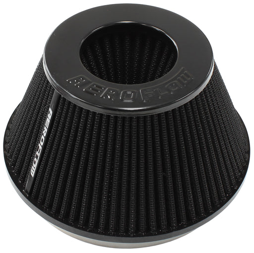 6" CLAMP-ON TAPERED FILTER    7.6 / 4.7" O.D,  4" HIGH BLACK