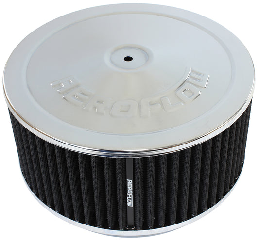 9" X 4"  AIR CLEANER  ASSEMBLY7-5/16" FLAT BASE CHROME COTTO Default Title
