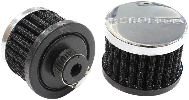 3/8" UNIV CLAMP ON FILTER     2" O.D,1-1/2" H,CHROME TOP