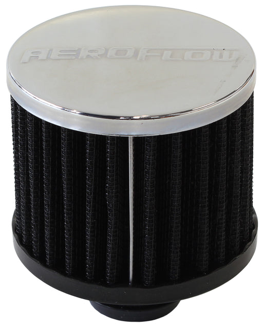 1-1/4" PUSH IN BREATHER FILTER3" O.D,2-1/2" H,CHROME TOP
