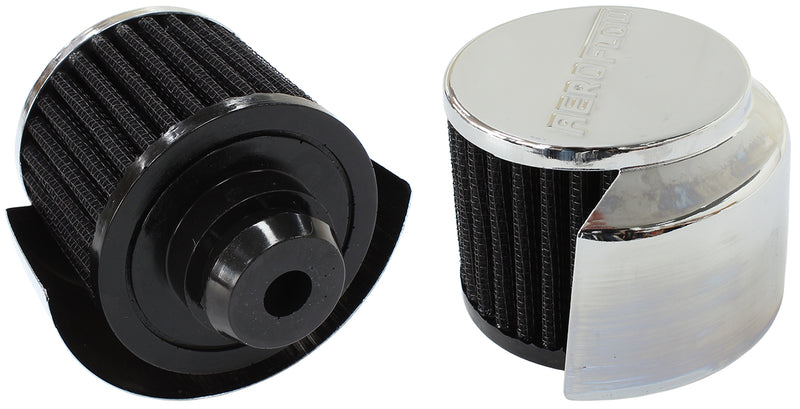 1-1/4" PUSH IN BREATHER WITH  SHIELD3"O.D 2-1/2"H CHROME TOP