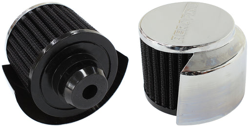 1-1/4" PUSH IN BREATHER WITH  SHIELD3"O.D 2-1/2"H CHROME TOP