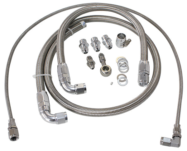 SR S13 STAINLESS STEEL TURBO OIL AND WATER FEED KIT