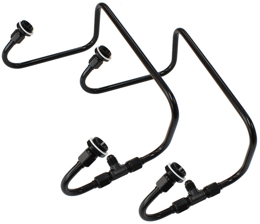 DUAL INLET FUEL LINE KIT SUIT 4150 HOLLEY CARB BLACK