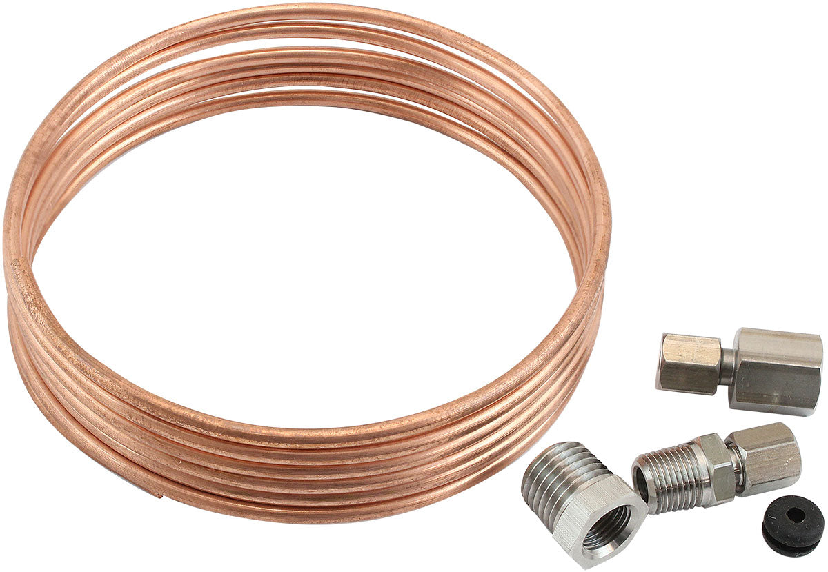 6-FT COPPER TUBING 1/8" DIA   INCLUDES STAINLESS FITTINGS