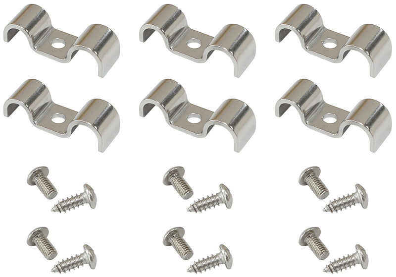 DUAL HARDLINE CLAMPS 1 X 3/16"AND 1 X 3/8" *DUAL SIZES* 6pk