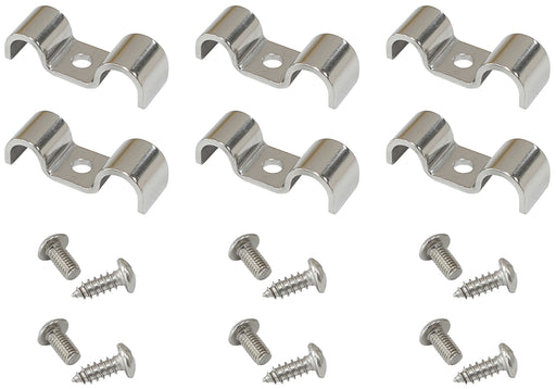 DUAL HARDLINE CLAMPS 1 X 3/16"AND 1 X 3/8" *DUAL SIZES* 6pk