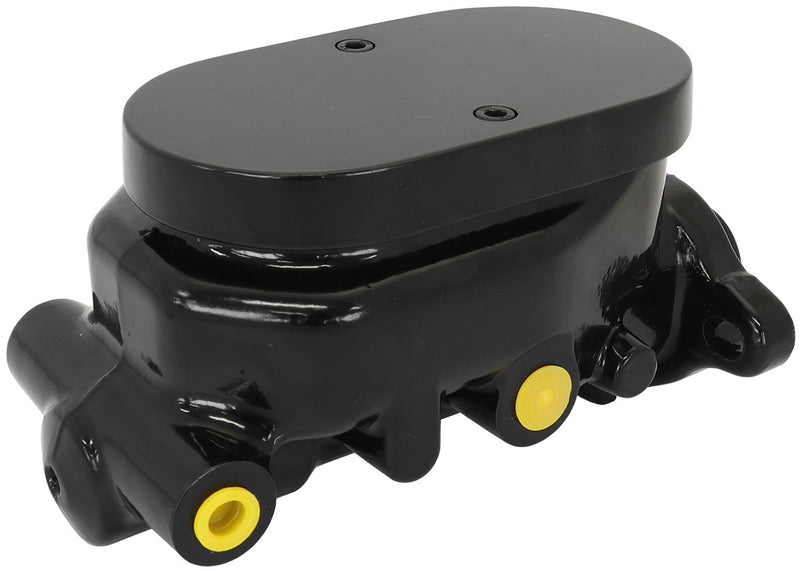 BRAKE MASTER CYLINDER 1-1/8"  BORE CAST ALUMIN BLACK SMOOTH