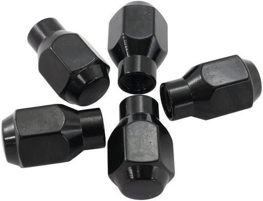 1/2"-20 CONICAL ET CLOSED     WHEEL NUTS BLACK (5 PACK)