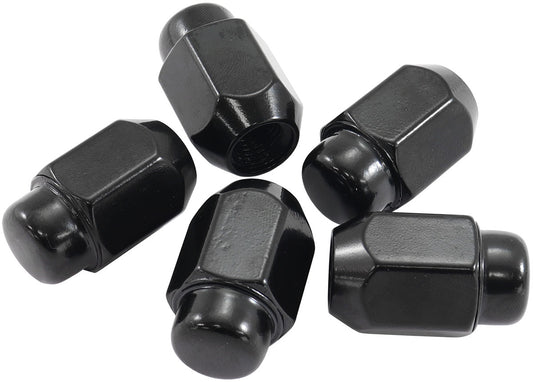 M12 X 1.50mm ACORN MEDIUM     CLOSED WHEEL NUTS BLACK (5) Default Title