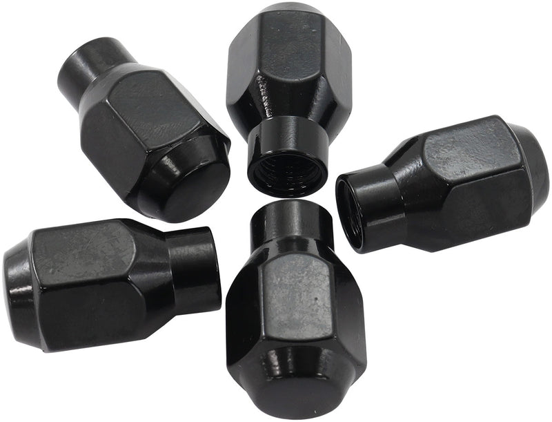 M12 X 1.50mm CONICAL ET CLOSEDWHEEL NUTS BLACK (5)
