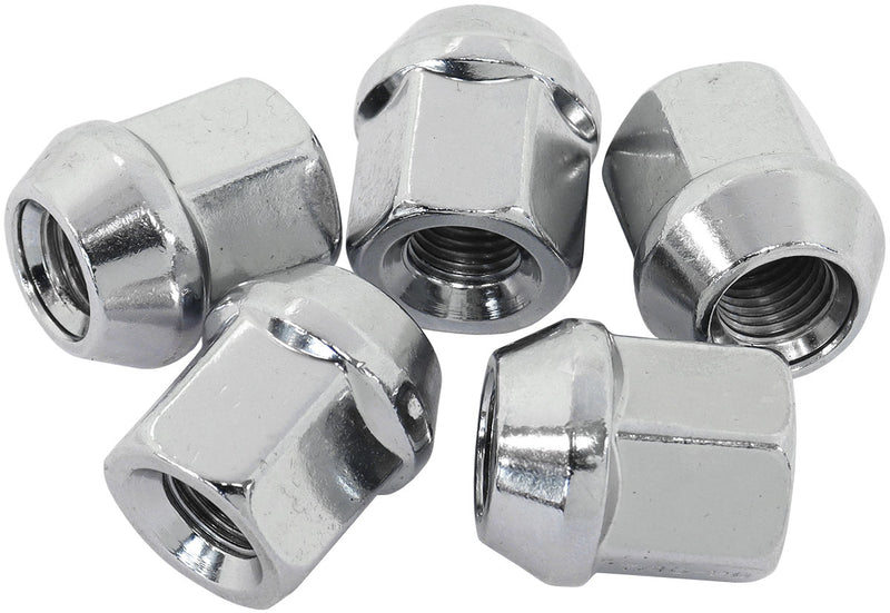 ACORN SHORT OPEN NUTS M12x1.50CHROME M12 x 1.50mm WHEEL (5)