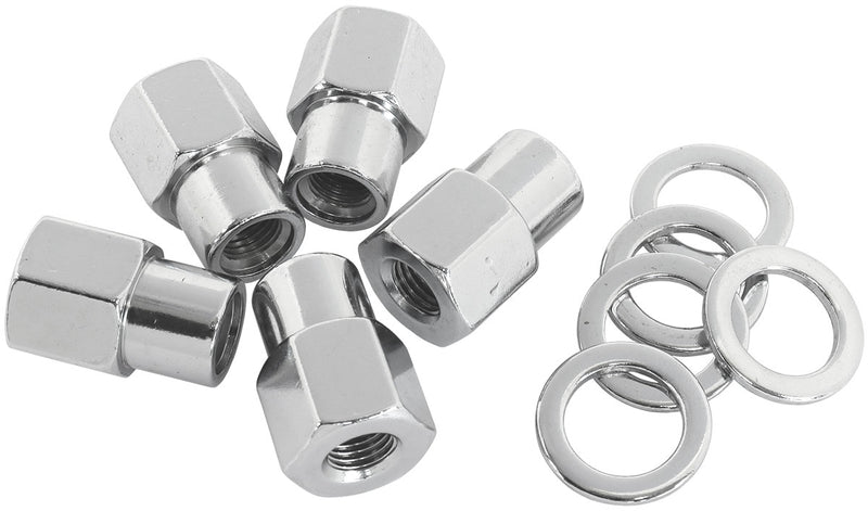 0.550 SHANK OPEN NUTS M12x1.50CHROME M12 x 1.50mm WHEEL (5)