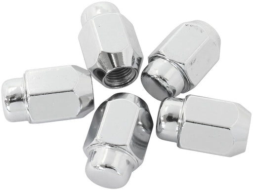 ACORN MID CLOSED NUTS 1/2     CHROME 1/2-20" WHEEL (5)