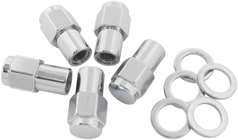 0.750 SHANK CLOSED NUTS M12 x 1.25m CHROME WHEEL (5)