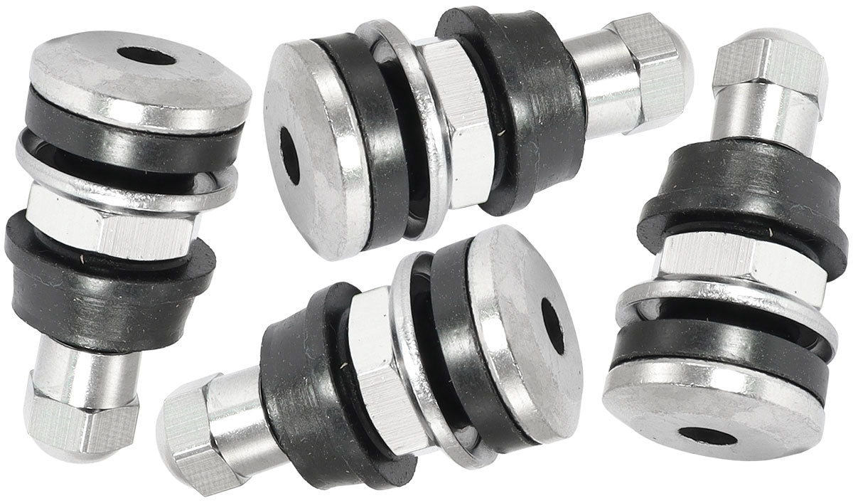 BOLT IN WHEEL VALVE STEMS     4 PACK CHROME 7/16" 5/8" HOLES Default Title