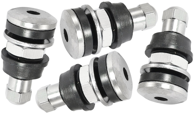 BOLT IN WHEEL VALVE STEMS     4 PACK CHROME 7/16" 5/8" HOLES