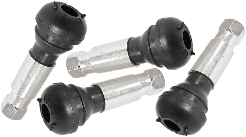 RUBBER PULL THRU VALVE STEMS  4 PACK CHROME 7/16" HOLE