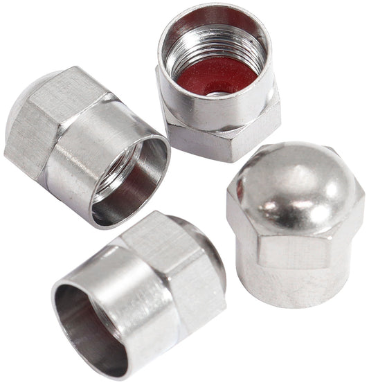REPLACEMENT VALVE CAPS FOR    ALL VALVE STEM CHROME 4 PACK Default Title