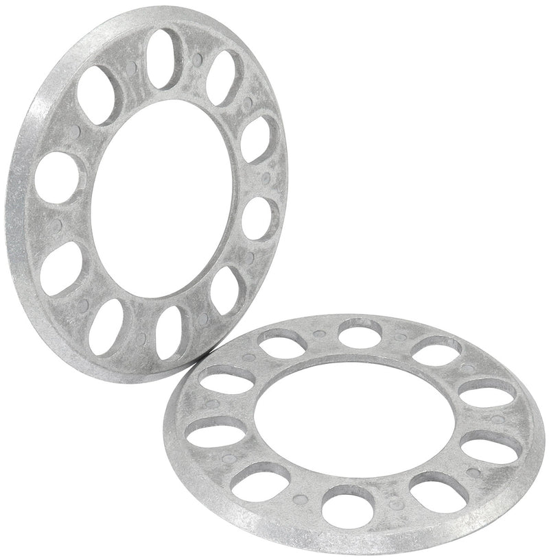 SLIP ON WHEEL SPACERS 5/16"   7.9mm PAIR ALLOY 5x 4.5"-5" BC