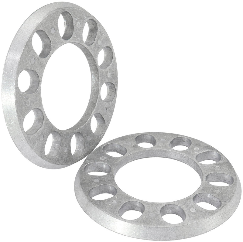 SLIP ON WHEEL SPACERS 7/16"   11mm PAIR ALLOY 5x 4.5"-5" BC