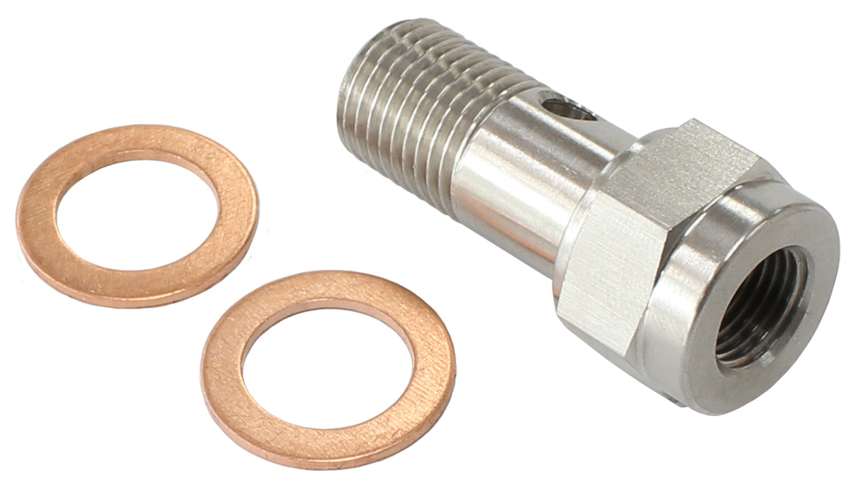 M12 X 1.25 25mm Banjo Bolt - Steel Plated Brake Hose Bolt For Caliper & Wheel Cylinder