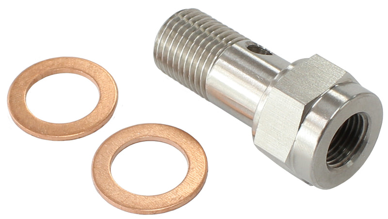 BANJO BOLT M12 X 1.25MM       SS304 25MM LONG WITH 1/8" PORT