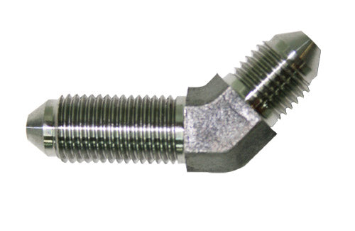STAINLESS -4AN BULKHEAD 45DEG STAINLESS NUT SEPERATE Default Title