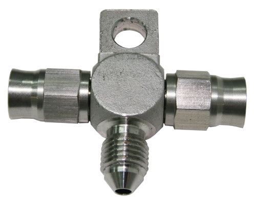 STAINLESS -3AN TEE WITH MOUNT TEFLON ENDS WITH -3AN ON SIDE Default Title
