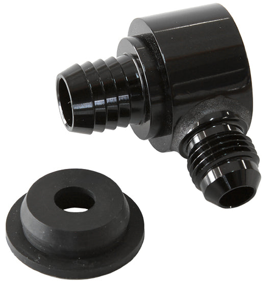 BLACK BOOSTER VALVE UNIVERSAL 21MM / 13/16" HOLE TO -6AN