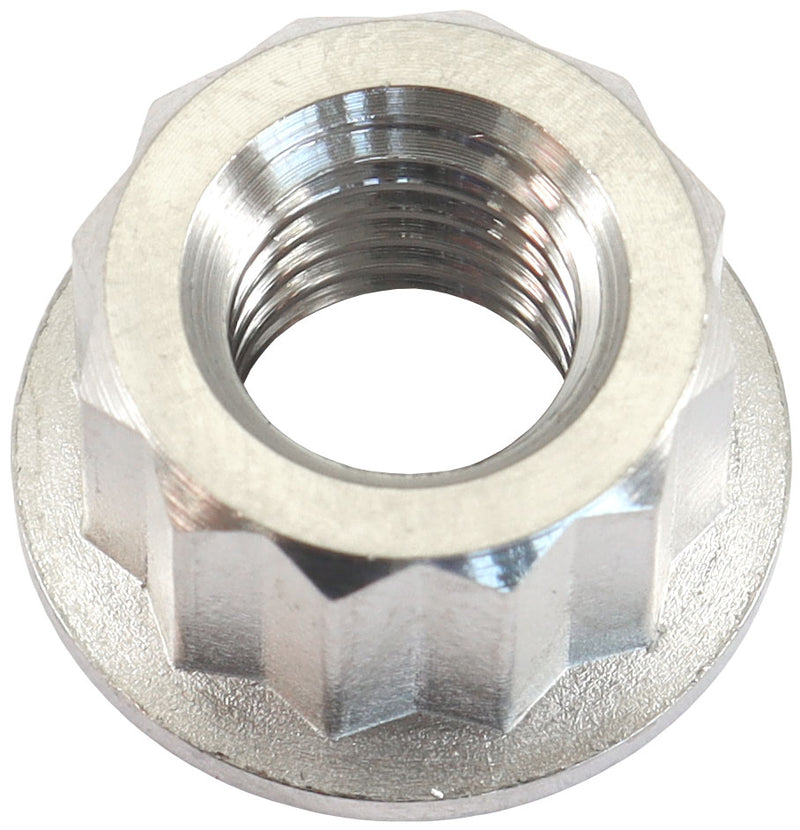 M8x1.25mm TITANIUM NUT        12 POINT SINGLE M8 x 1.25