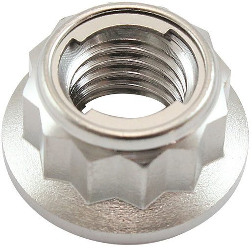 M8x1.25mm TITANIUM LOCKING NUT12 POINT SINGLE M8 x 1.25