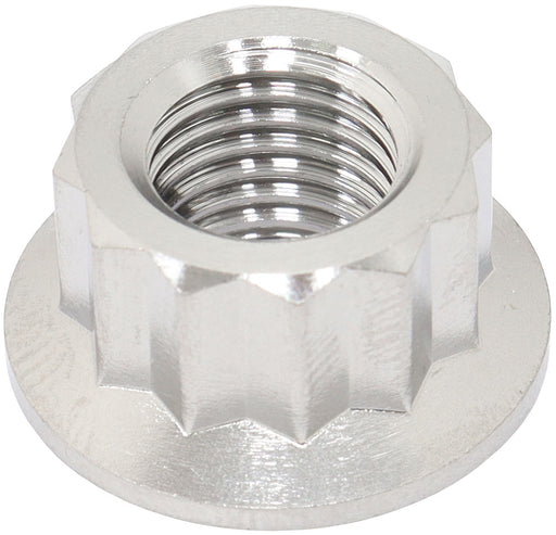 M10x1.25mm TITANIUM NUT       12 POINT SINGLE M10 x 1.25