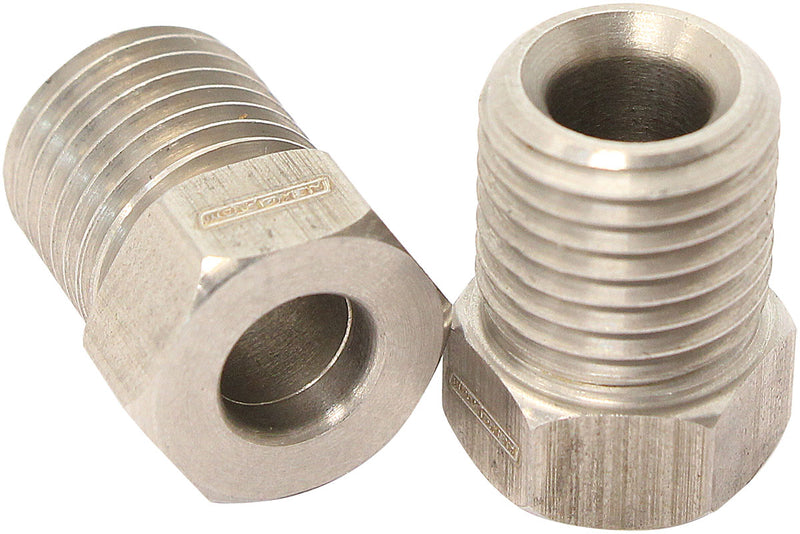 S/S INVERTED FLARE TUBE NUT   3/16" HARD LINE TO 3/8" X 24