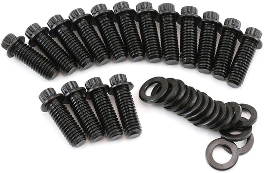 UNIVERSAL HEADER BOLTS        12 POINT BLACK x 16 3/8 1.00"