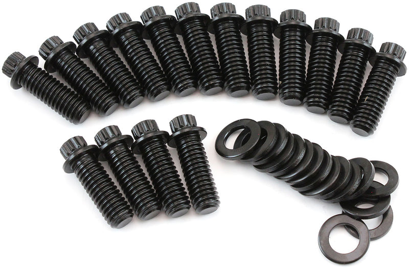 UNIVERSAL HEADER BOLTS        12 POINT BLACK x 16 3/8 1.00"