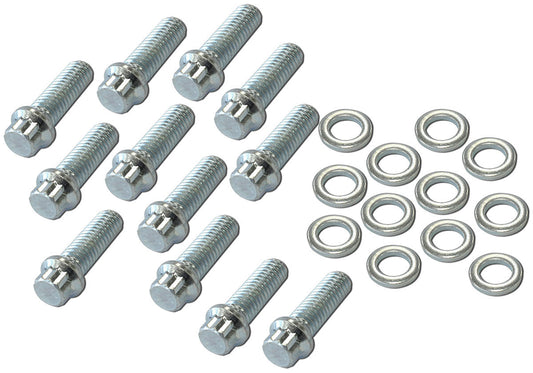 INTAKE BOLTS 3/8-16 1" UHL    12 POINT HEAD PACK OF 12